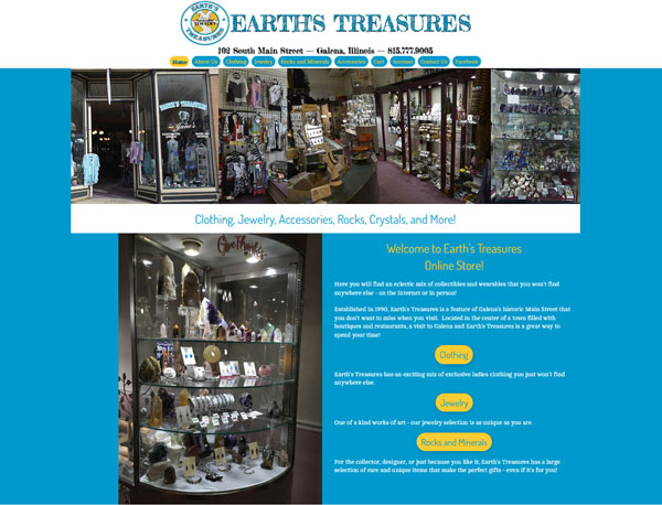 Link to Earth's Treasures website
