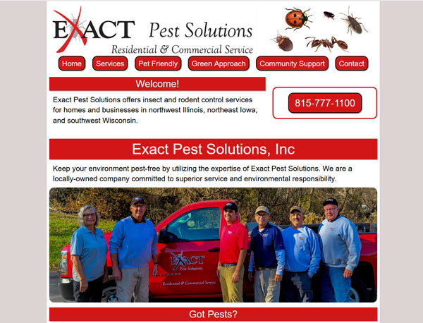 Link to Exact Pest Solutions website