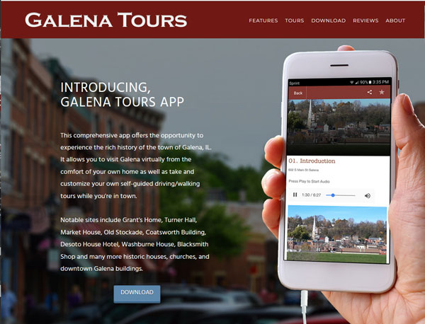 Link to Galena Tours app website