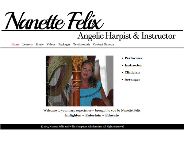Link to Angelic Harpist website